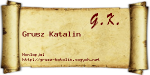 Grusz Katalin névjegykártya